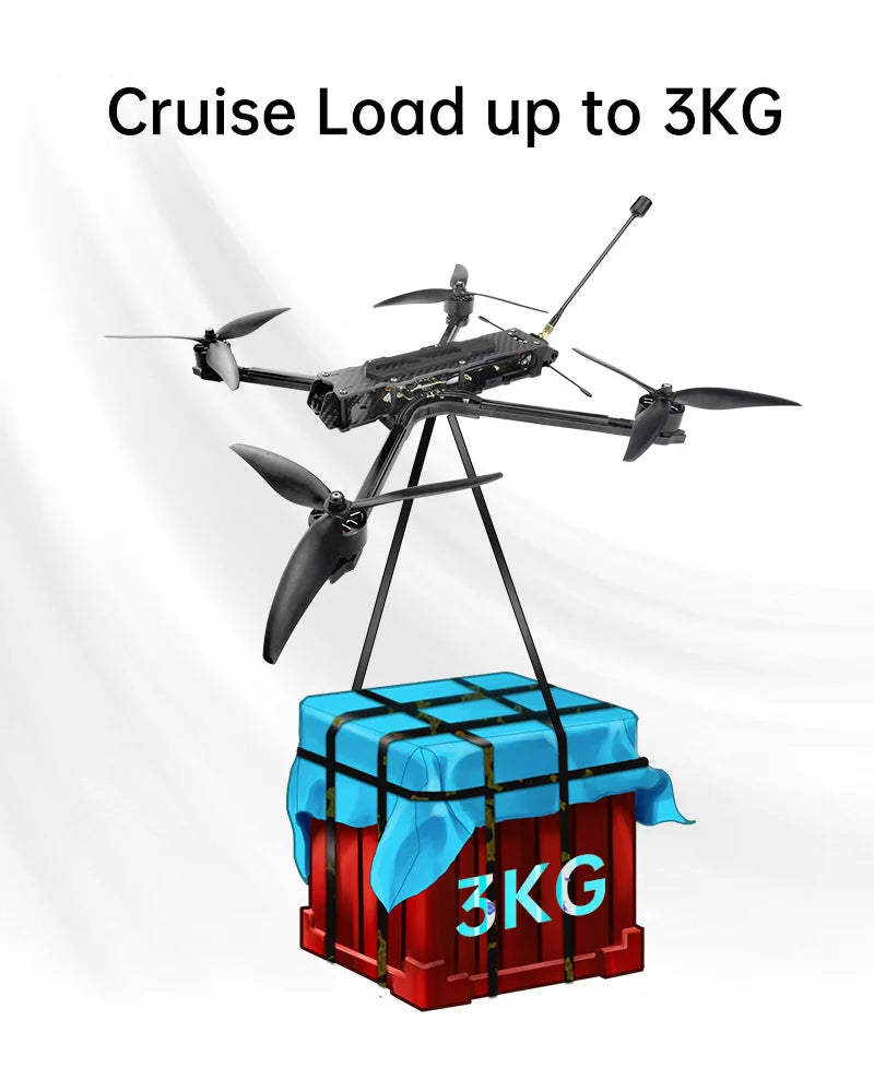 SEQURE Bkli8 8 inch FPV, The high-power VTX ensures a stable and reliable signal.