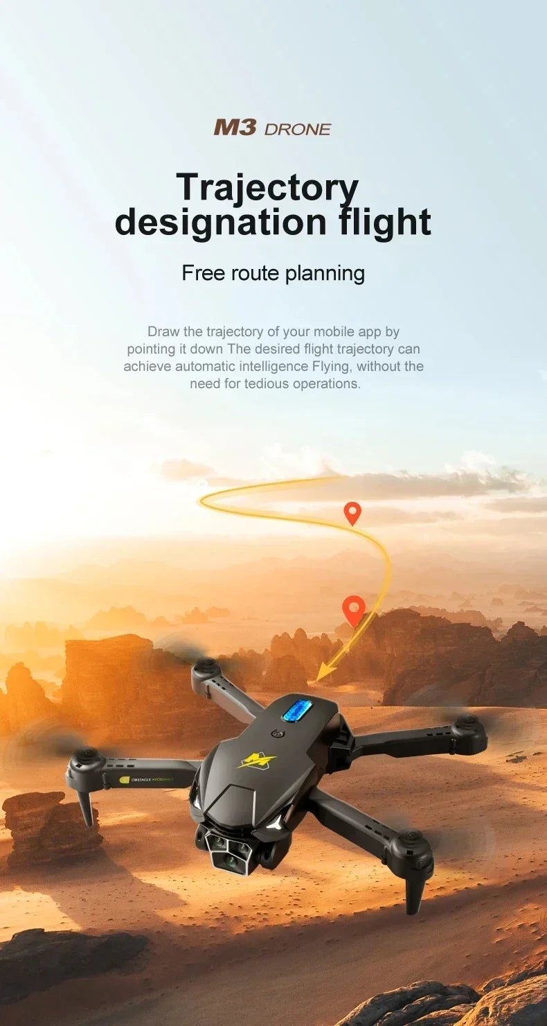 M3 Drone - 8K RC Plane Photography Drone Optical Flow Positioning Aircraft Four-Way Obstacle Avoidance Drone for Children 22 M3 Drone, m3 drone designation free route planning draw the trajectory of your mobile
