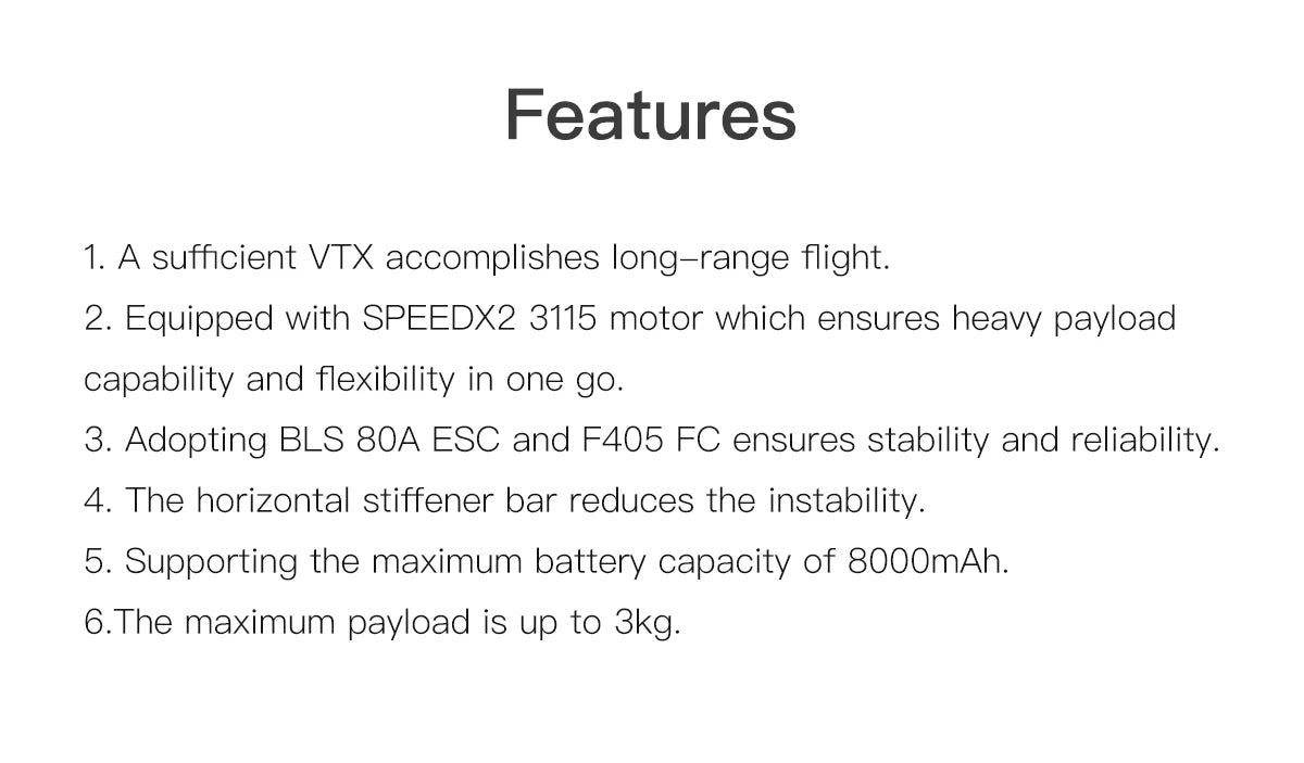 GEPRC MARK4 LR10 5.8G 2.5W Long Range FPV - 10inch Freestyle Drone EM3115 900KV GEP-BL60A-4IN1 ESC High-performance RC Quadcopter 8 GEPRC MARK4 LR10 5.8G 2.5W Long Range FPV, VTX2 3115 motor ensures heavy payload capability and flexibility in one go