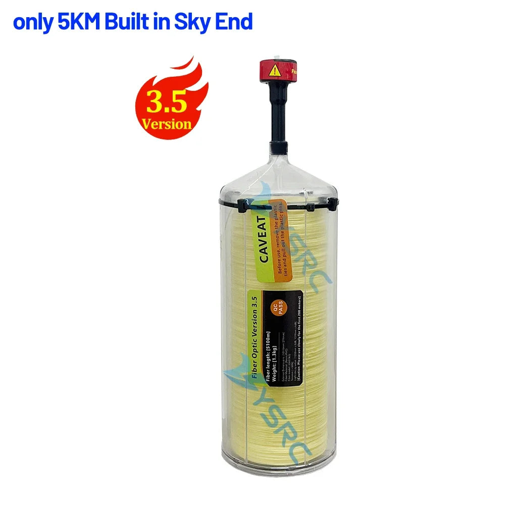 FPV Optical Fiber Image Data Module Relay Extender, Optical Link SKY, 0.44mm G657A2 spools (2–10km), 30km wired