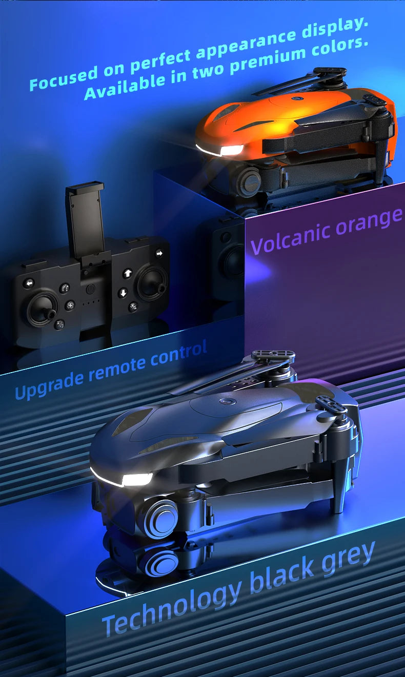 H98 Pro Drone - 4K Dual HD Camera Aerial Four Axis Aircraft Obstacle Avoidance RC Helicopter Dron Adult Toys 2023 best drone 11 H98 Pro Drone, premium perfect two focused available orangel 'volcanic = control