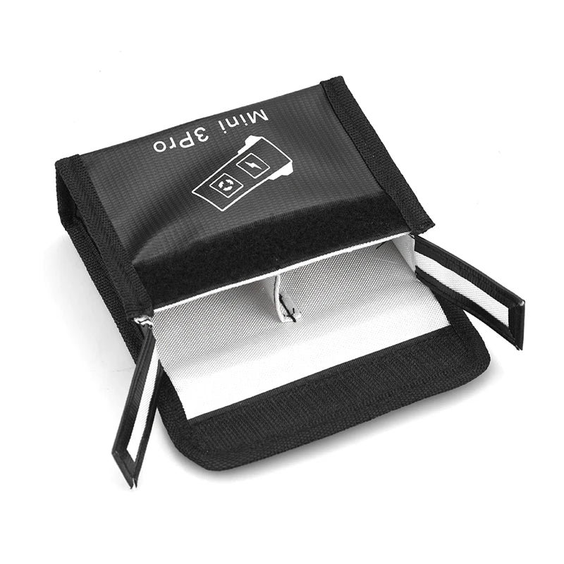 LiPo Battery Safe Bag for DJI MINI 3 PRO Drone, Black: Fireproof cloth + PVC flame retardant cloth Applicable models: for Mini