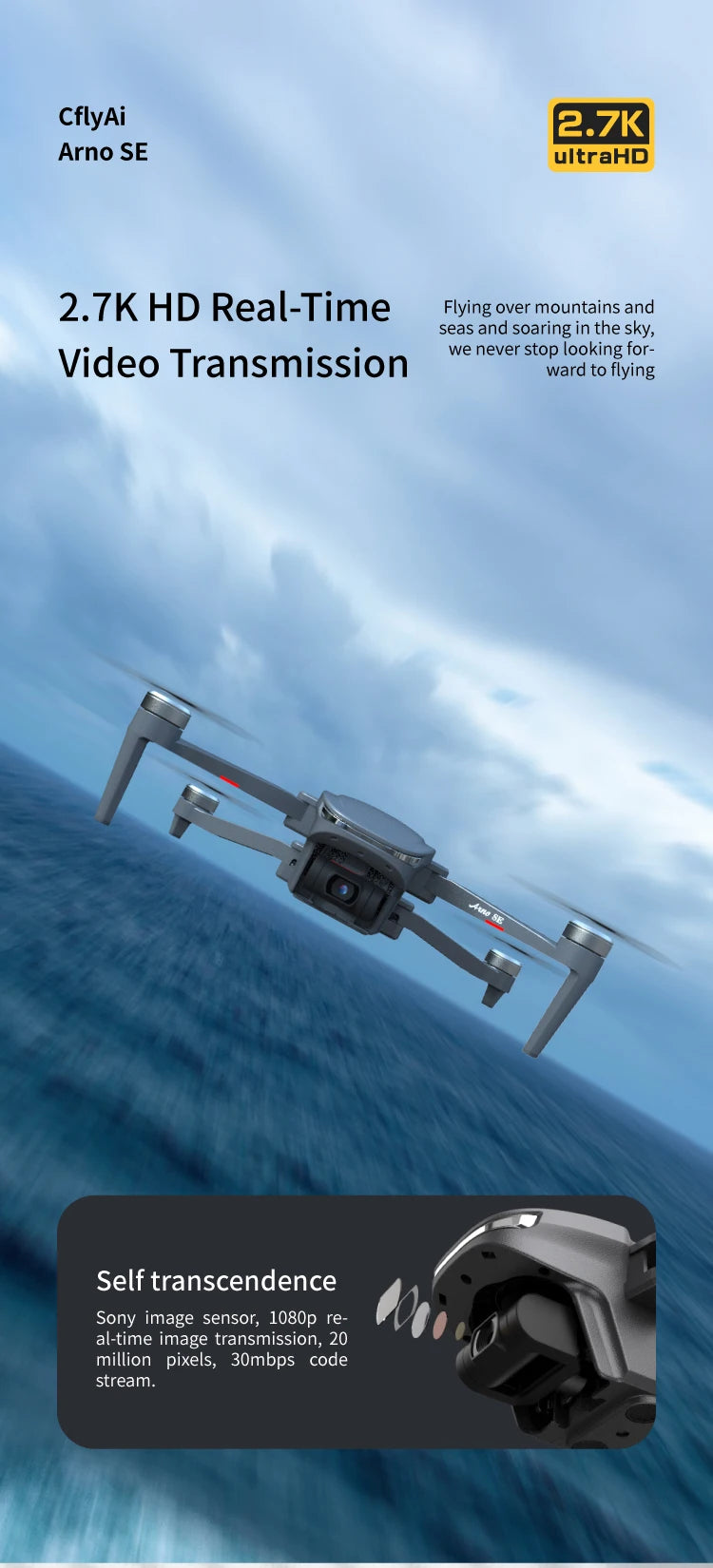 C-FLY Arno SE MAX Drone - Profesional 4K HD Camera 3-Axis Micro Gimbal 5G Wifi GPS Drone With HD Camera FPV Brushless Foldable RC Quadcopter Professional Camera Drone 26 C-FLY Arno SE MAX Drone, CflyAi 2.7k Arno SE ultrahd 2.7K HD