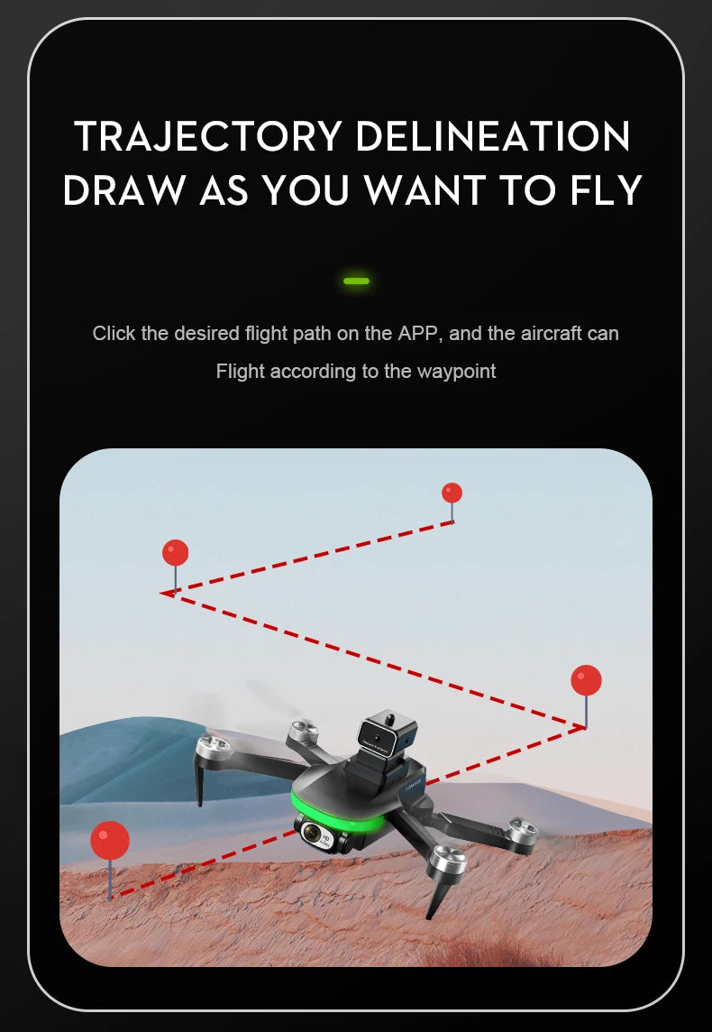 S5S Drone, aircraft can fly according to the waypoint the app determines .