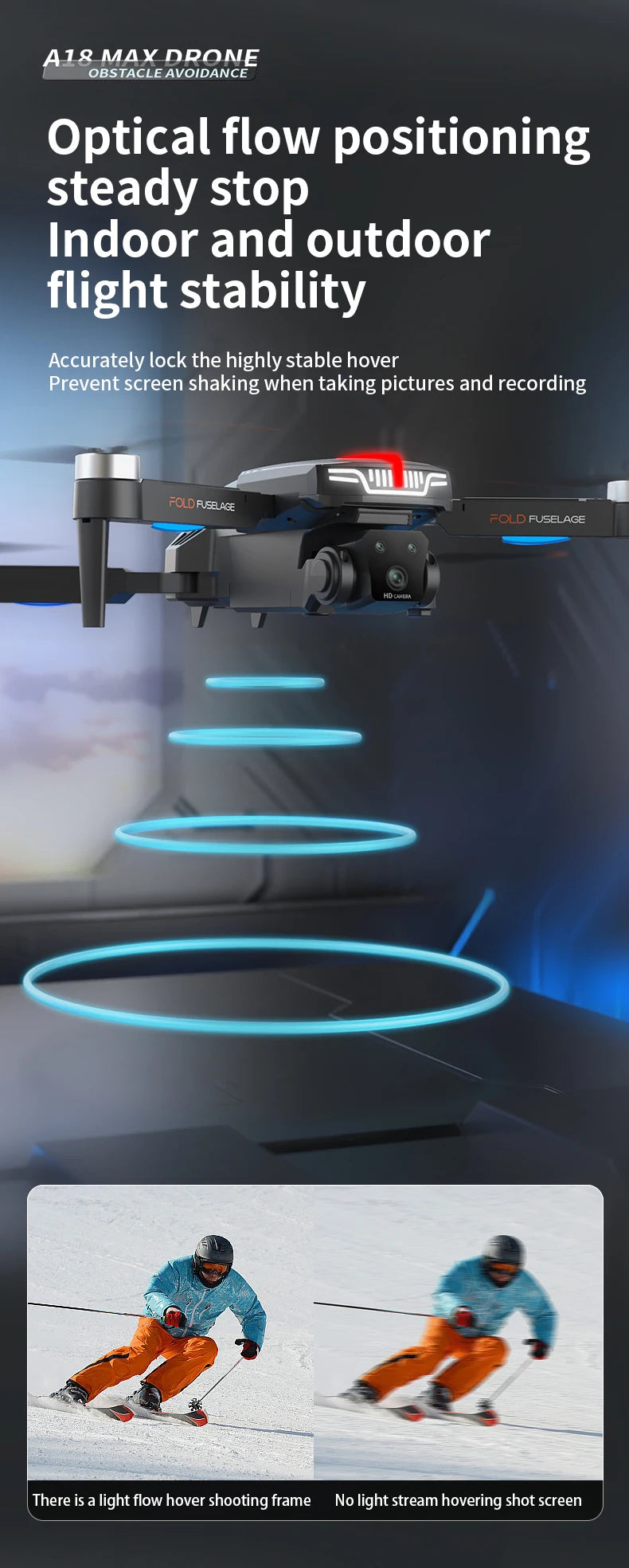 A18 MAX Drone, a1& maxdrone flight stability accurately lock the highly stable