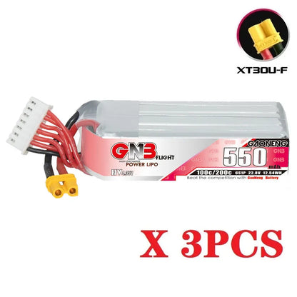 GaoNeng GNB 6S HV 22.8v 550mAh 200C Lipo Battery, High-performance 6S LiPo battery for FPV drones, offering reliable power and long-lasting capacity.