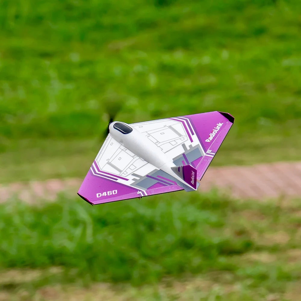 RadioLink Turbot D460 RTF RC Airplane Delta Wing, 7-Channel MODE2, Foam, 4km Range, Beginner to Expert