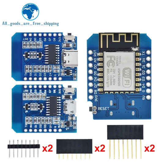 D1 Mini TYPE-C/MICRO ESP8266 ESP-12F CH340G V2 USB D1 Mini WIFI Development Board D1 Mini NodeMCU Lua IOT Board 3.3V With Pins