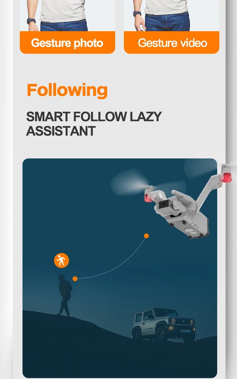 New L100 GPS V-type Drone - Professional Aerial HD Dual Camera EIS 2-Axis Gimbal V-type Double Rotor 30mins Long-Endurance RC Aircraft Professional Camera Drone 30 New L100 GPS V-type Drone, Gesture video following SMART FOLLOW LAZY ASSISTANT ET