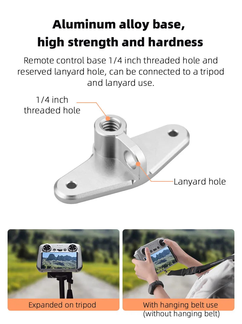 Aluminum alloy base, high strength and hardness Remote control base 1/4 inch threaded hole and
