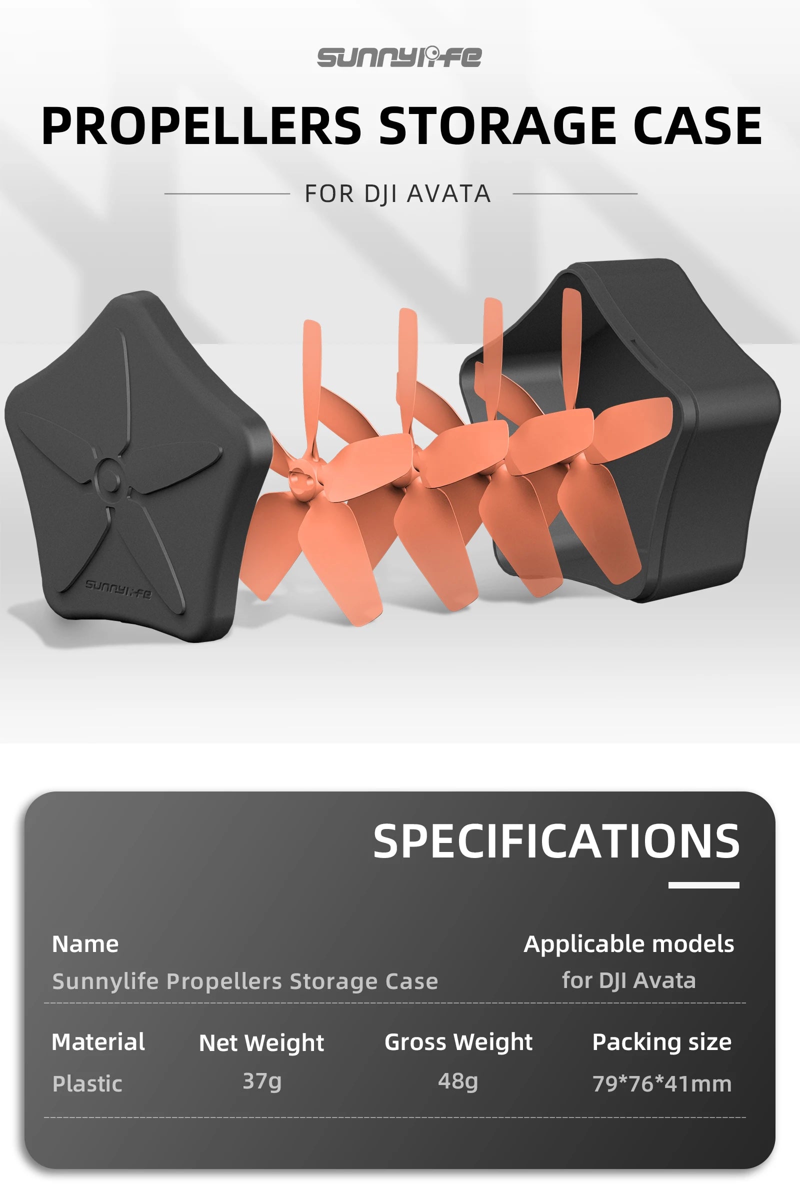 SUNNYIO Fe PROPELLERS STORAGE CASE FOR DJI Ava