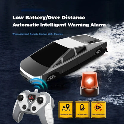 Cyberpunk 2.4GHz High‑Speed RC Boat, RC Boat with Low Battery and Over Distance Alarm