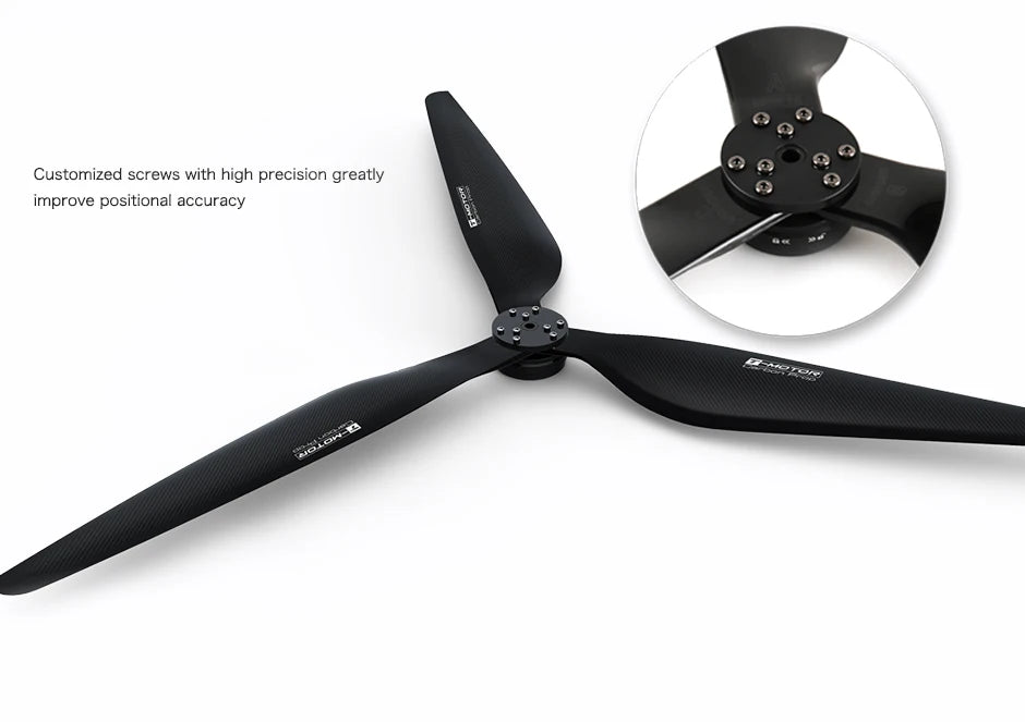 T-Motor G27*8.8"inch 3 Blades Prop, Customized screws greatly improve positional accuracy .