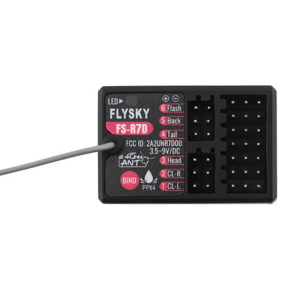 FLYSKY FS-R7D 7CH 2.4G Receiver - 12LED Car Light Group 3.5-9V PWM Lamp 5mm 3mm Set for RC Model Tank Vehicle FS-G7P Transmitter