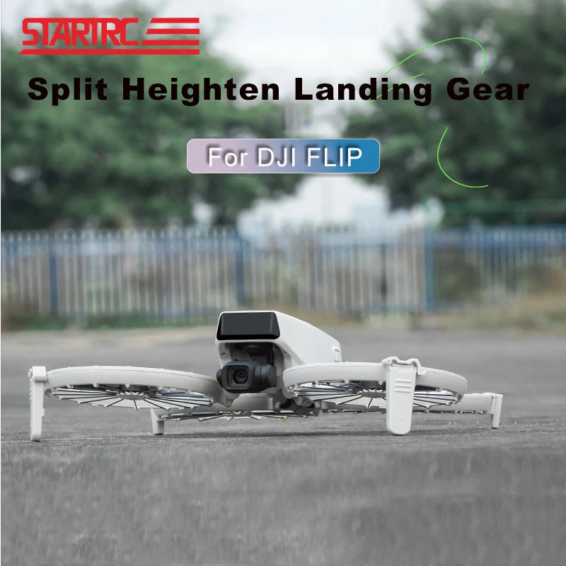 STARTRC Landing Gear, Landing gear for DJI FLIP with 10mm extension, quick release skid, and detachable support legs, weighing 9g.