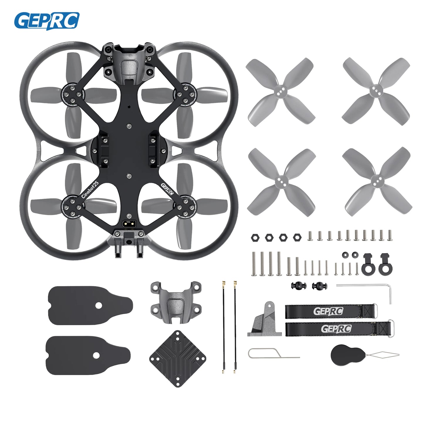 GEPRC Cinebot25 WTFPV FPV Drone - 2.5inch Racing Freestyle Quadcopter 138g With TAKERG4AIO G4 45A AIO SPEEDX2 1404 4600KV Motor