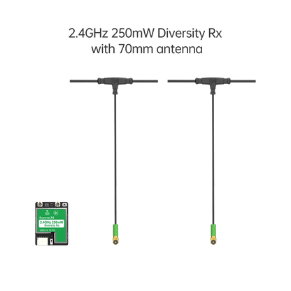 iFlight ExpressLRS ELRS Diversity Receiver, True diversity reception for reliable FPV transmission on 900MHz and 2.4GHz frequencies.