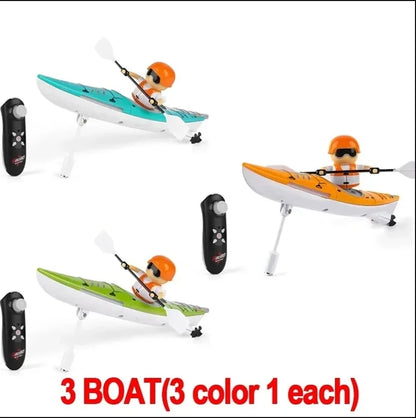 HC-810 RC Boat RTR, 2.4G 4CH, 15km/h, Brushed Motor, LED Lights, 360-degree Driving, Dual-Mode Paddle/Propulsion, Waterproof, 30m Range