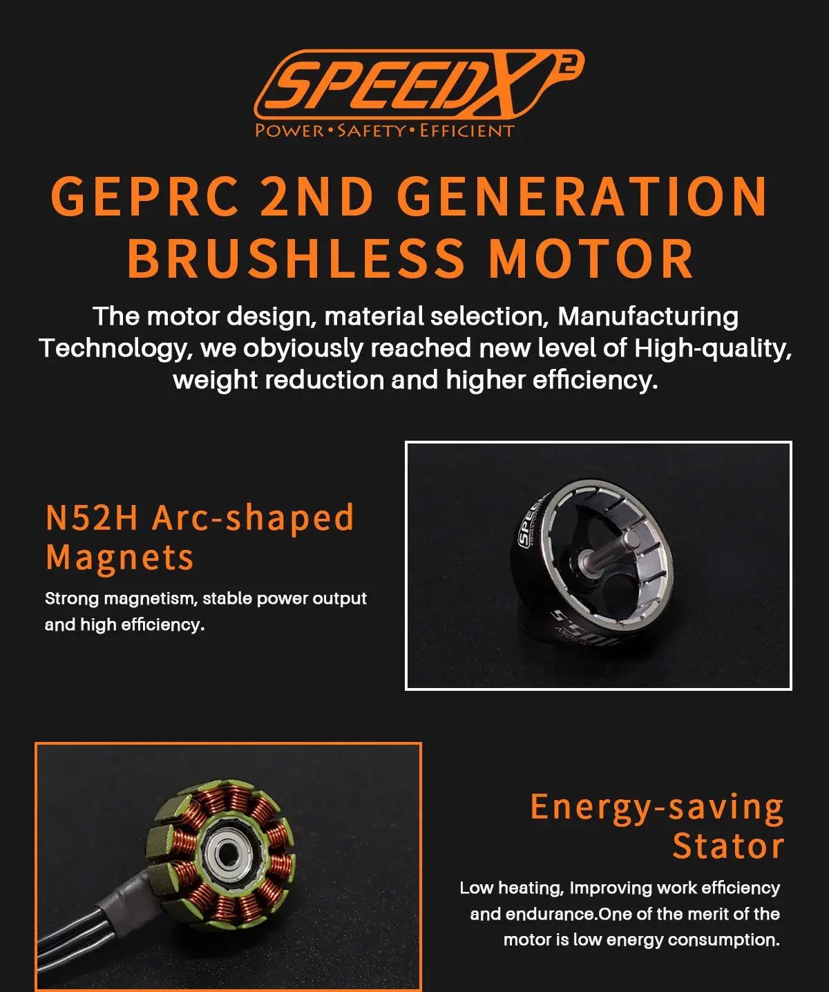 GEPRC SPEEDX2 Motor, GEPRC 2ND GENERATION BRUSHLESS MOTOR . high