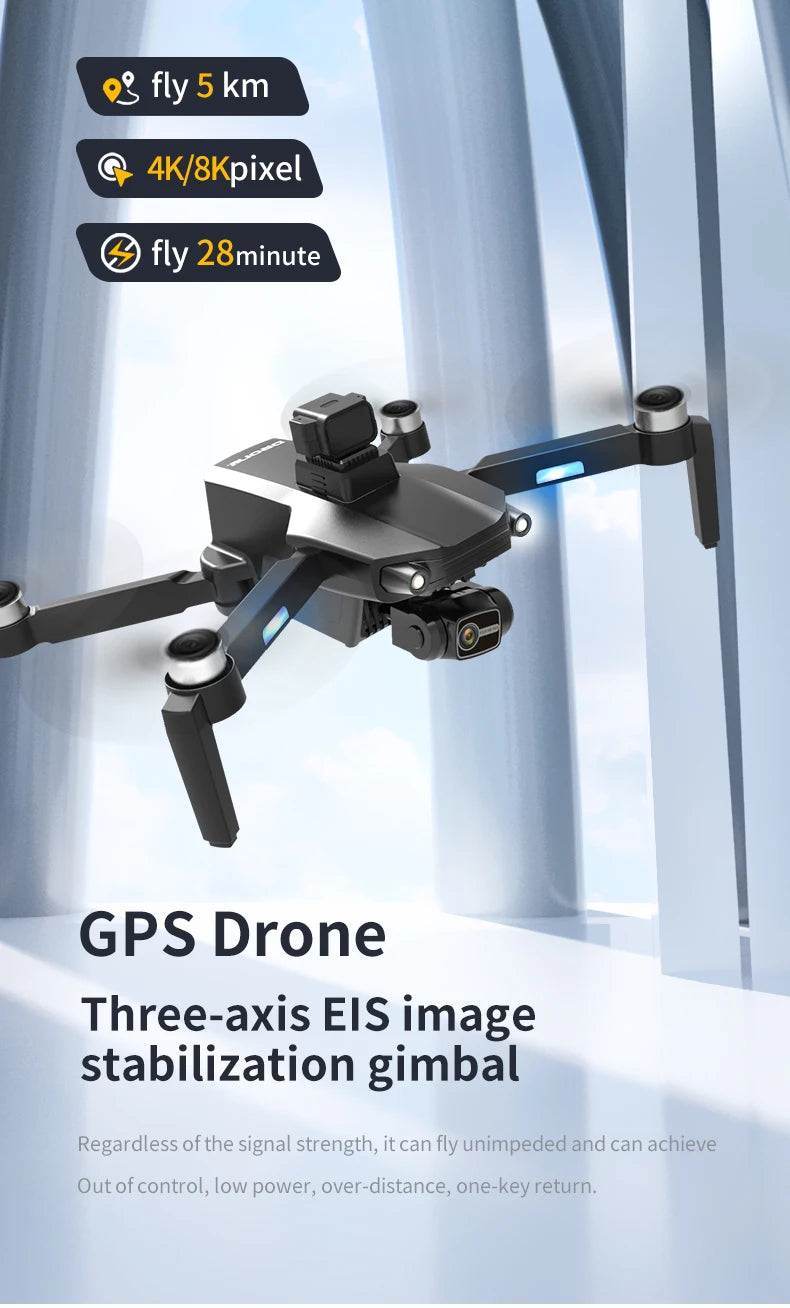 M218 Drone, three-axis EIS image stabilization gimbal can fly unimpeded and