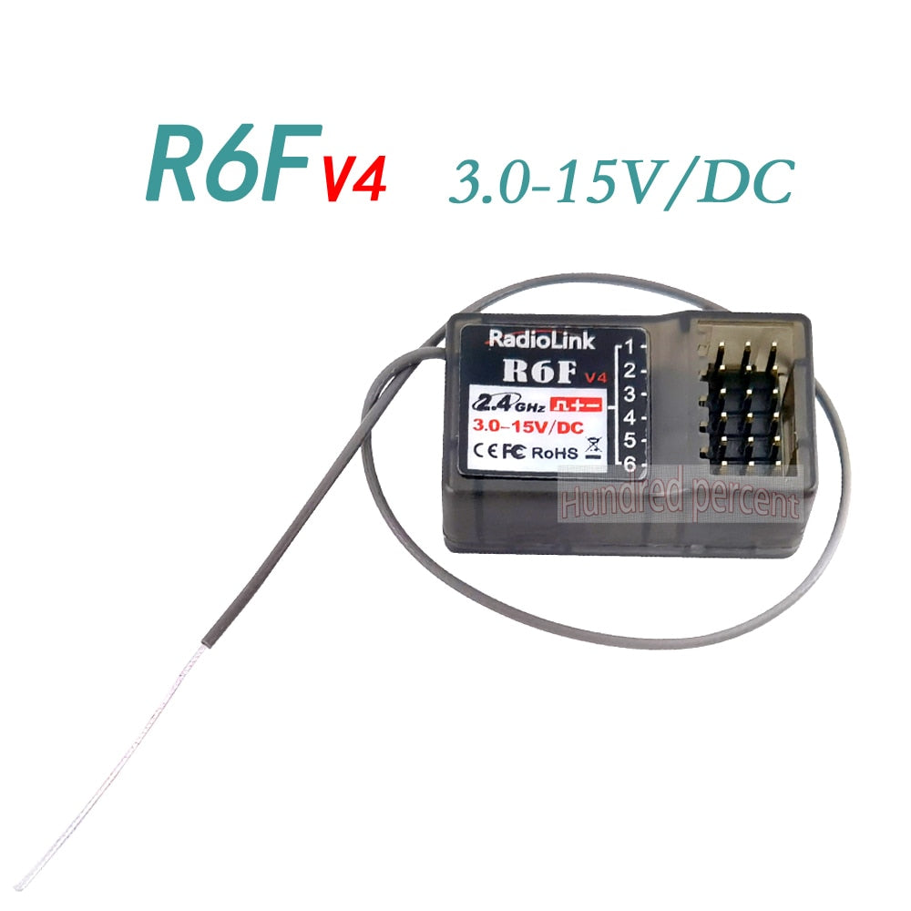 Radiolink 2.4GHz 6CH Receiver, RoFv4 3.0-15V/DC RadioLink K6F va 2 3 2