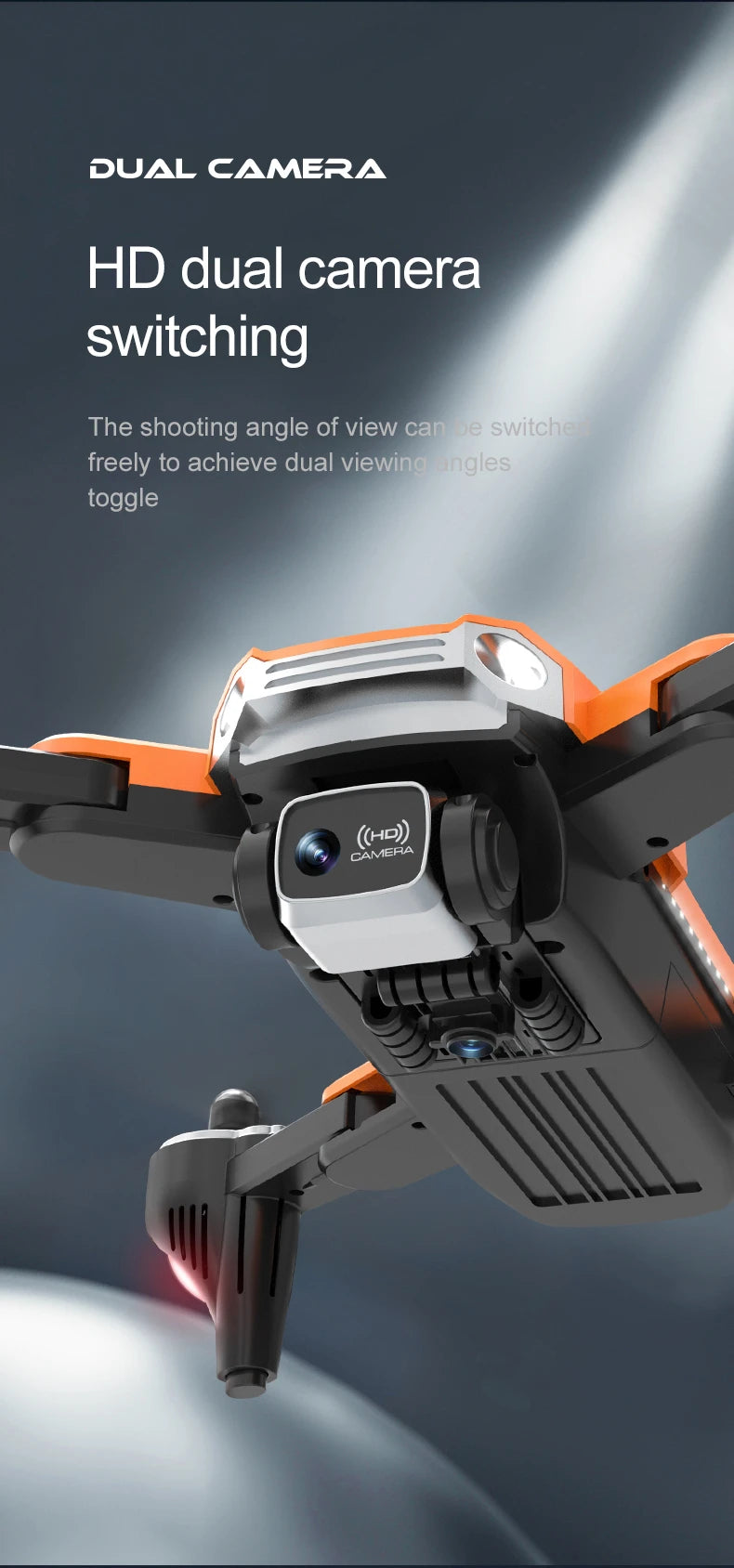 S8 Drone, dual camera hd dual camera switching the shooting angle of view can