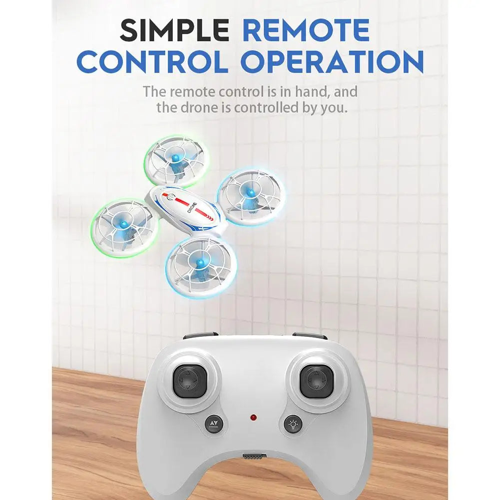 2.4G Remote Control Drone With Led Light Quadcopter Remote Control Helicopter Toy For Boys Gifts 15 simple remote control operation the remote control is in hand; and the drone