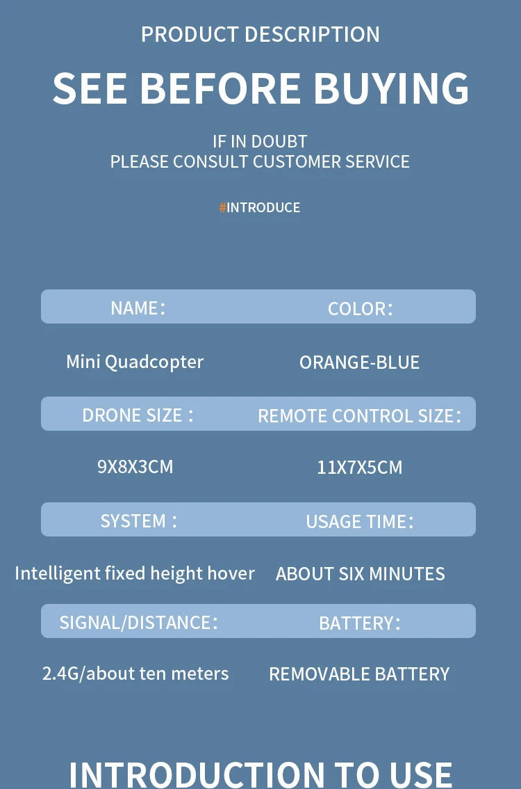 Y3 Mini Ufo Quadcopter with Lights - Remote Control Helicopter Aircraft Dron Drones Children's Toys for Boys 22 mini quadcopter orange-blue . drone size: 9