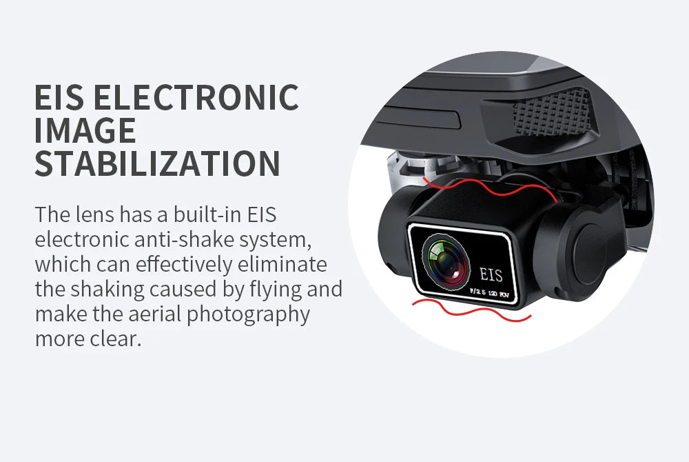 New GPS Drone, lens has a built-in EIS electronic anti-shake system, which can effectively eliminate
