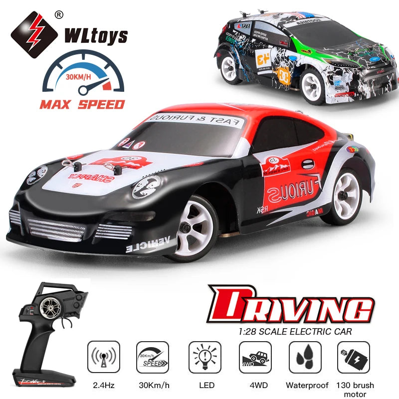 WLtoys K969 1:28 Scale RC Drift Car, 30KM/H High Speed 4WD Remote WLtoys K969 1:28 Scale RC Drift Car, 30KM/H High Speed 4WD Remote