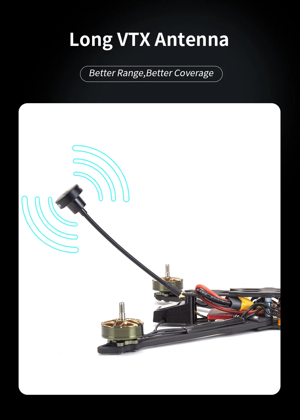ATOMRC Insight7, Long VTX Antenna Better Range,Better Cover