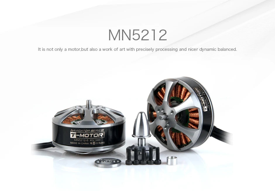 T-MOTOR, MN5212 It is not only motor,but also work of art with precisely processing and