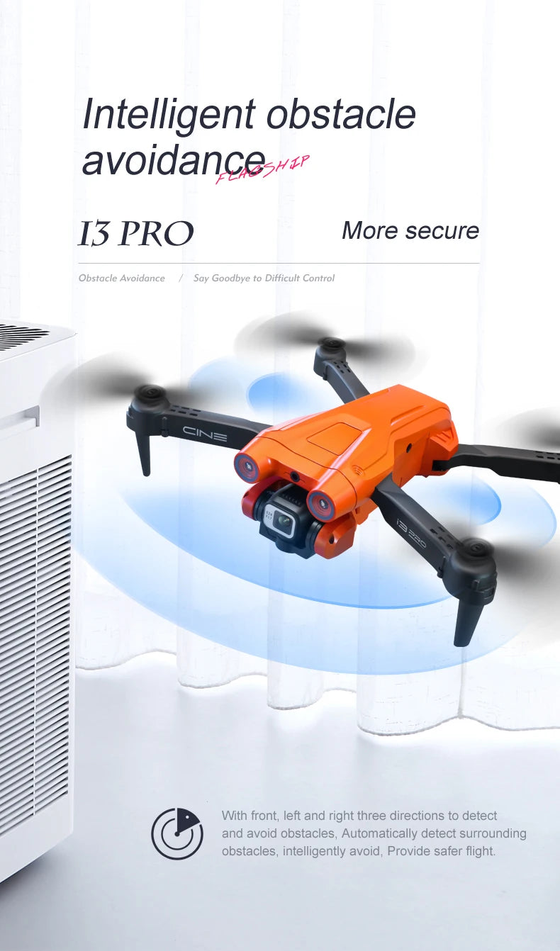 XYRC New i3 Pro Drone - 4K HD Dual ESC Camera Optical Flow Positioning Obstacle Avoidance Foldable Quadcopter RC Dron Toys Gifts 35 XYRC New i3 Pro Drone, %w i3 pro more secure obstacle avoidance goodbye to