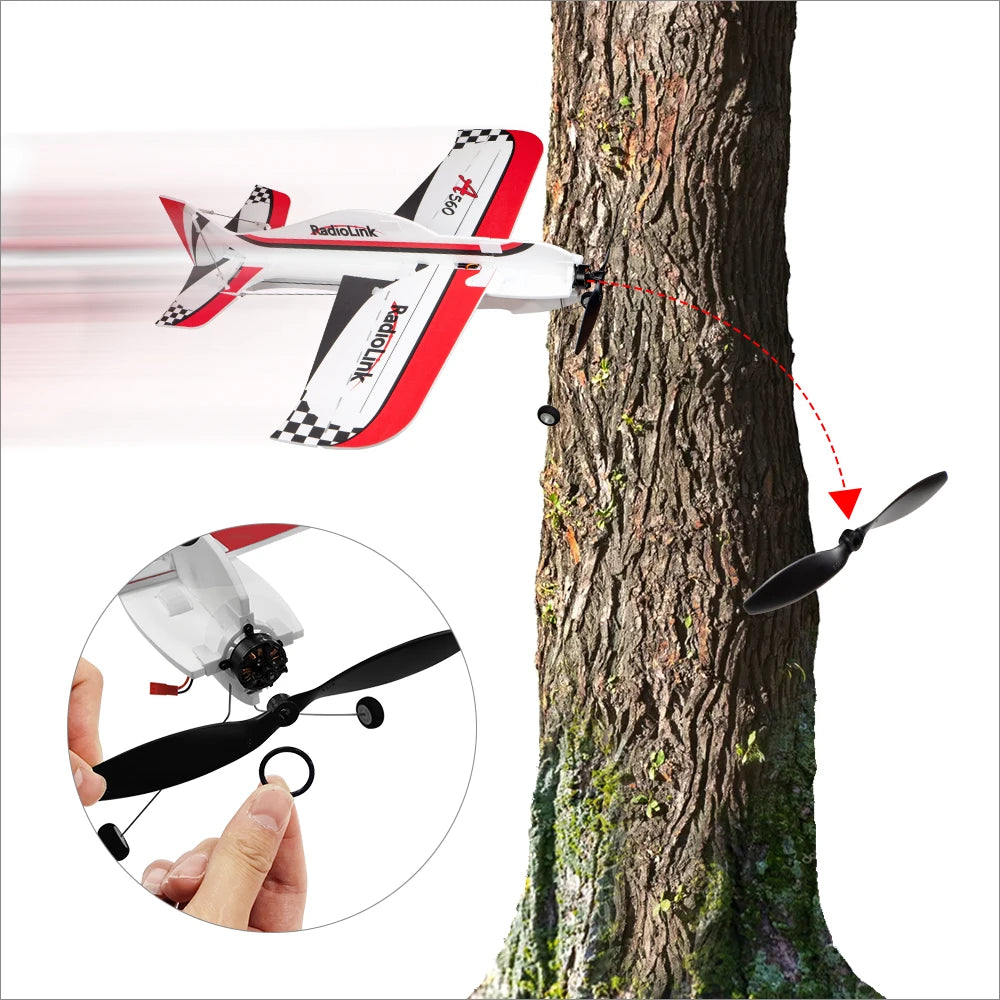 Radiolink A560 Airplane - RTF PNP 4CH RC Plane 580mm Wingspan 6 Modes Ready to Fly 3D EPP Trainer Beginner Set Gyro Assist System 15 Radiolink A560 Airplane, fuselage assembly takes only few minutes .