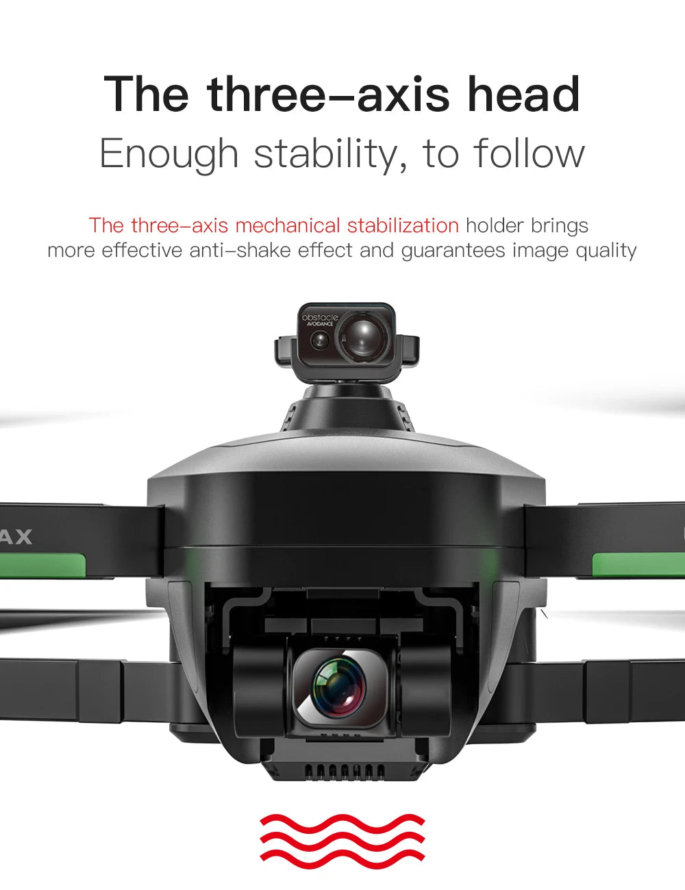 HGIYI SG906 MAX2  Drone, the three_axis mechanical stabilization holder brings more effective anti-shake effect .