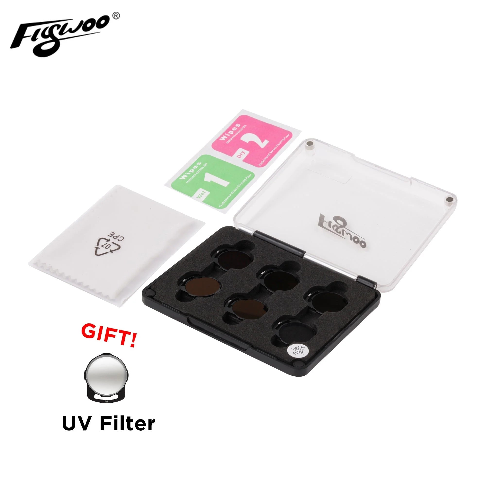 Flywoo O3 Air Unit Filters Set (7PCS) - ND CPL UV 8 Flywoo O3 Air Unit Filter, Fits all O3 air unit drones .