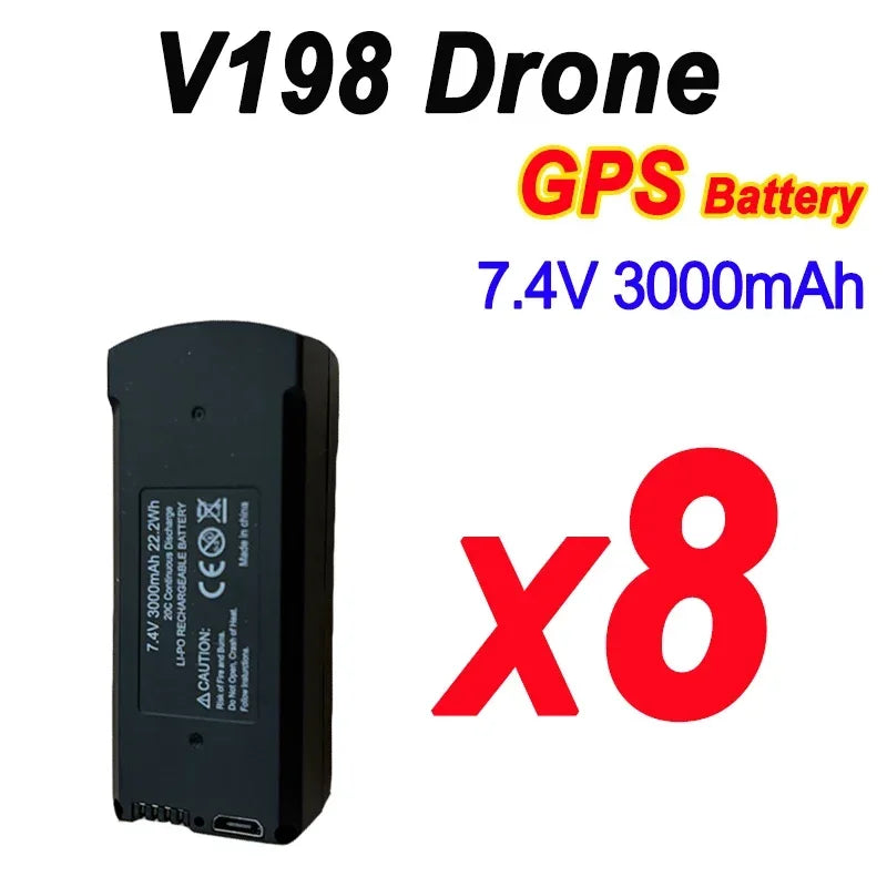 V198 Drone Battery 7.4V 3000mAh