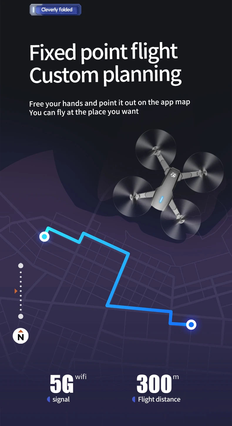 S169 Drone - ESC Camera HD 4K WiFi FPV Quadcopter Children Toys RC Helicopter Remote Control Kids Toy 28 S169 Drone, fixed point flight custom planning free your hands and point itout on the