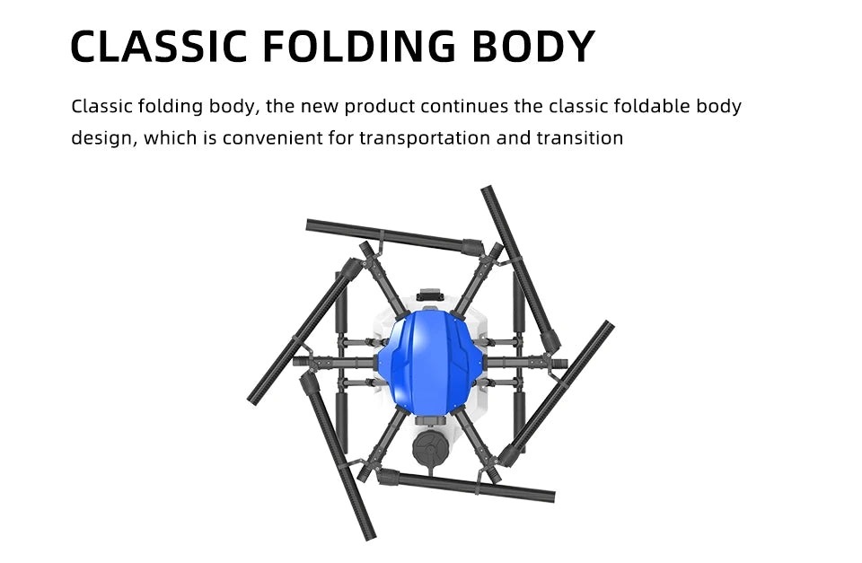 EFT E620P 20L Agriculture Drone, CLASSIC FOLDING BODY The new product continues the classic foldable body design 
