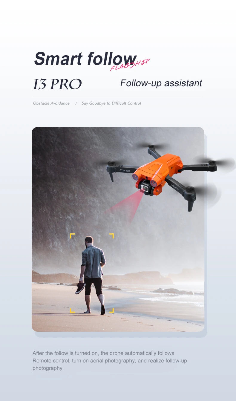 XYRC New i3 Pro Drone - 4K HD Dual ESC Camera Optical Flow Positioning Obstacle Avoidance Foldable Quadcopter RC Dron Toys Gifts 45 XYRC New i3 Pro Drone, smart follower i3 pro follow-up assistant automatically follows remote