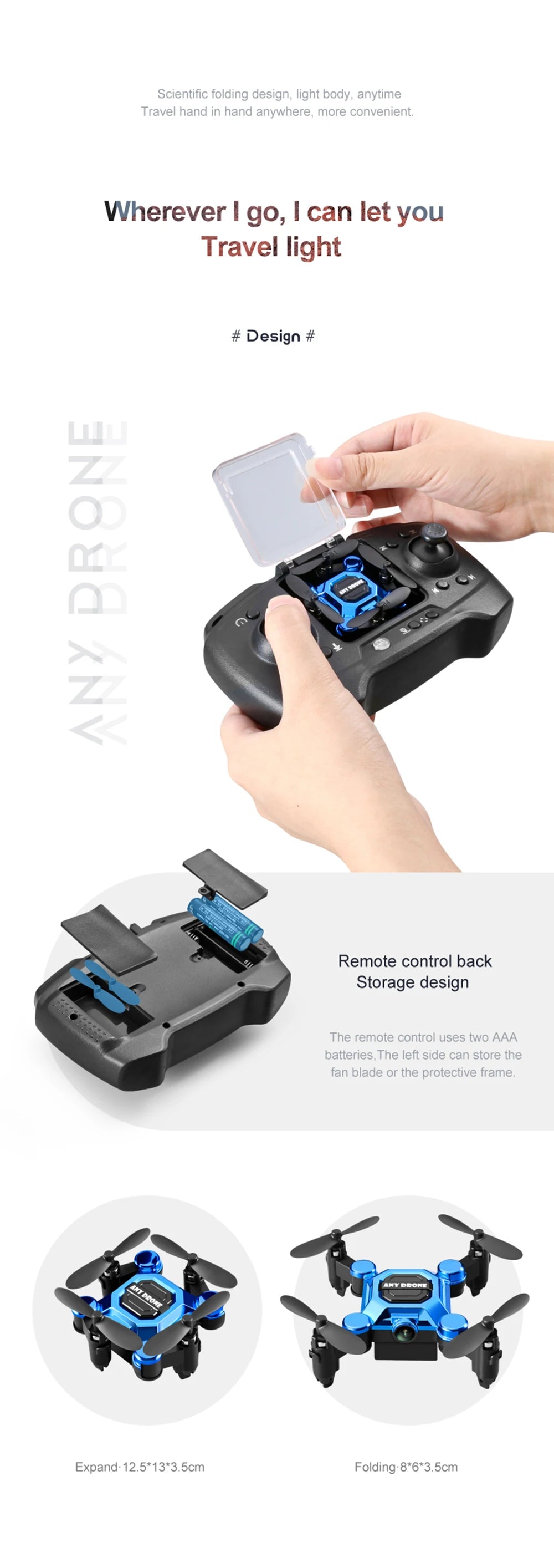 2024 Foldable Mini Drone 4K Profesional RC Plane Remote Control Helicopter Camera Drones WIFI Aerial Photography Adult Kid Toys 23 the remote control uses two aaa batteries the left side can