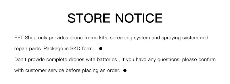 EFT G20 22L Agriculture Drone - G20 V2.0 4 Axis / 8 Axis 22L/20L 20KG Water Tank Compatible with Hobbywing X8 Motor JIYI K++ FC Dual Quick Release Battery 18 EFT G20 22L Agriculture Drone, SKD shop only provides drone frame kits, spreading system and spraying system and repair parts