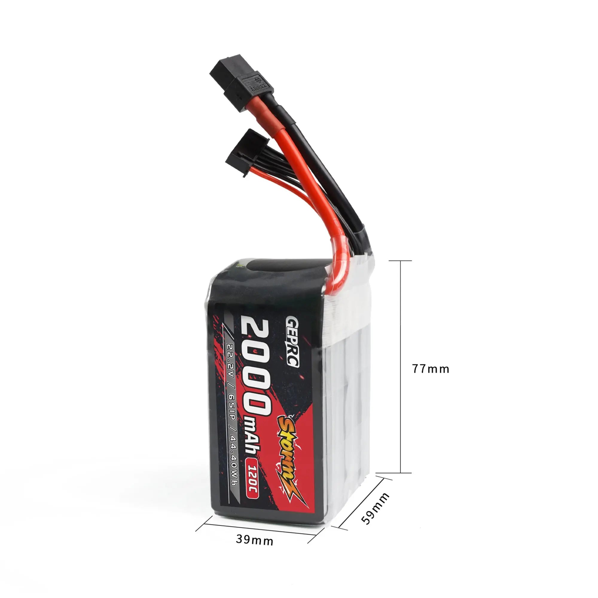 GEPRC Storm 6S 2000mAh 120C Lipo Battery, the full charge voltage of single cell of LiPo battery is not more than 4.2V
