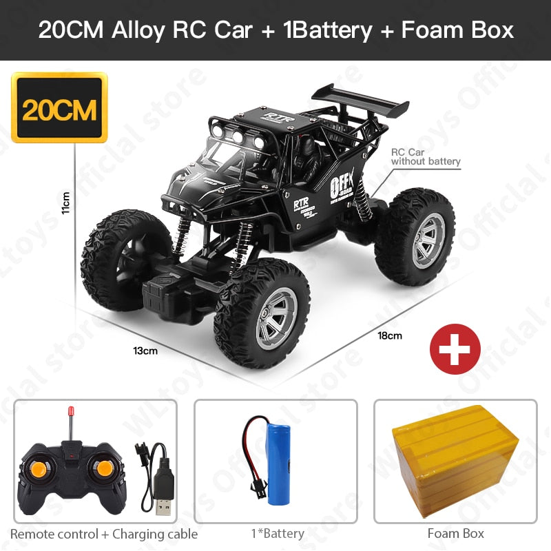 ZWN 1:12 / 1:16 4WD RC Car With Led Lights - 2.4G Radio Remote Control Cars Buggy Off-Road Control Trucks Boys Toys for Children