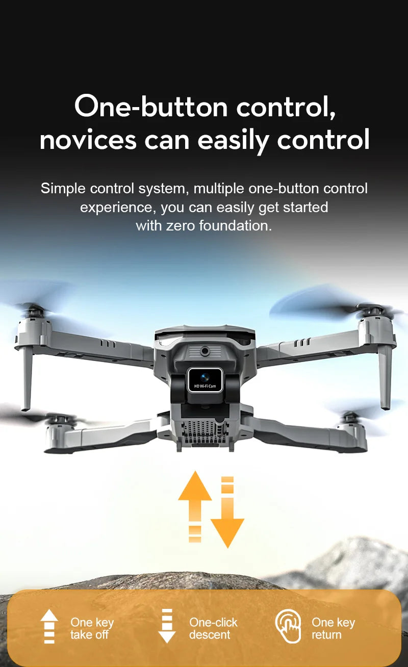 XT1 Drone - 2024 New 4K HD Camera FPV WIFI 3-way Obstacle Avoidance Foldable Quadcopter RC Helicopter For Kid Gift 17 XT1 Drone, novices can easily control simple control system, one-button control
