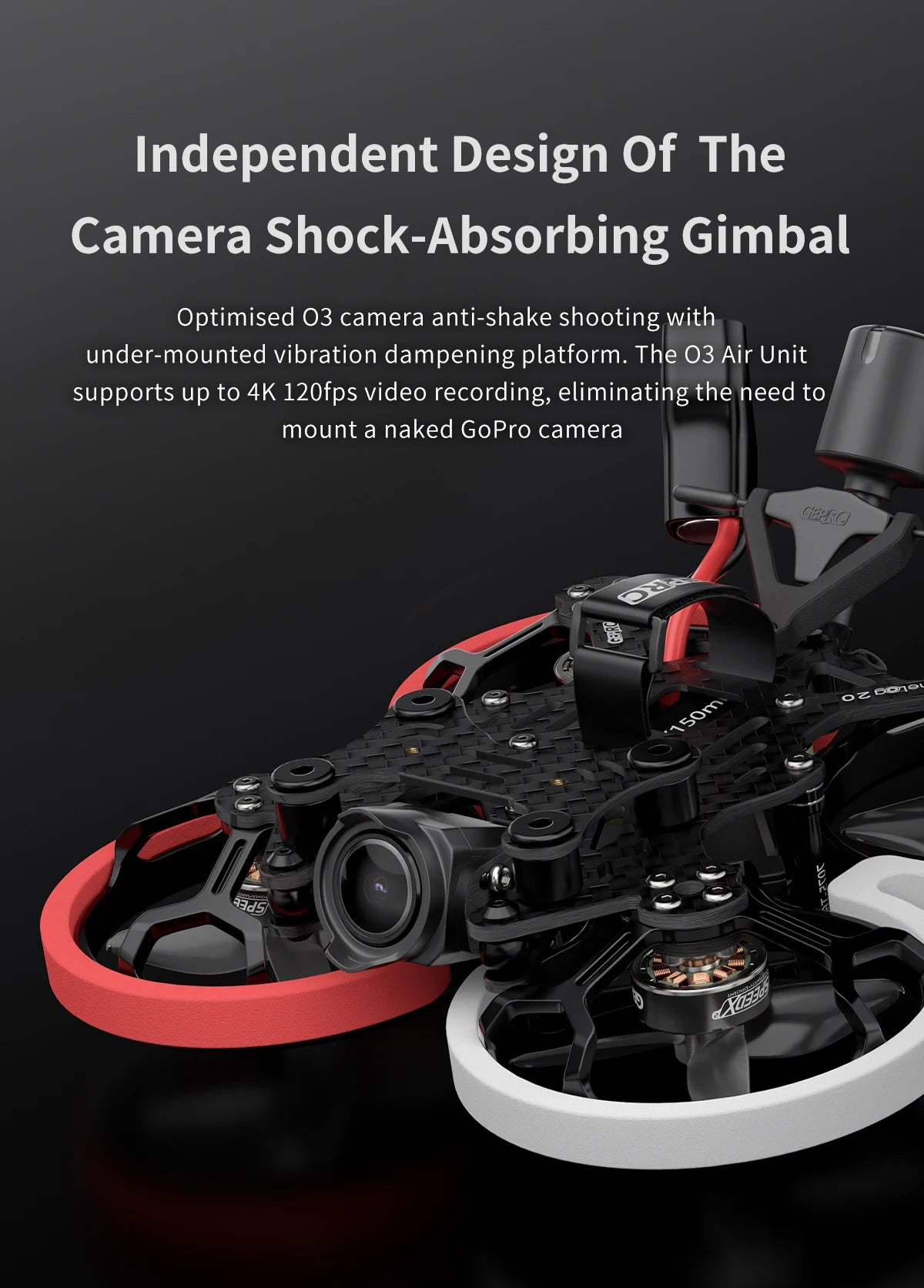 GEPRC Cinelog20 HD - O3 AIR Unit  FPV, GEPRC Cinelog20 HD, the 03 Air Unit supports up to 4K 120fps video recording . GoPro