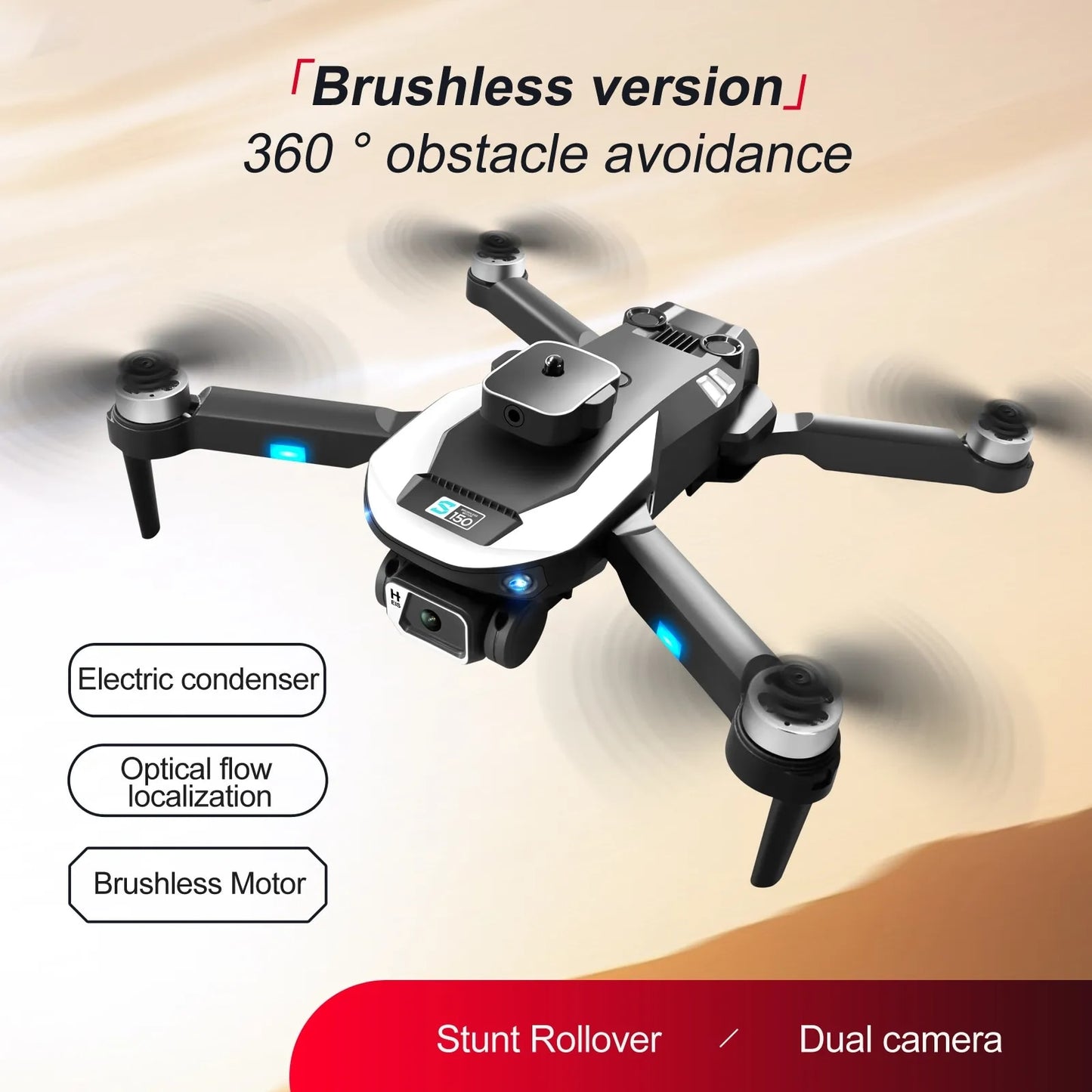 S150 Drone, Brushless version 360 obstacle avoidance Electric condenser Opti