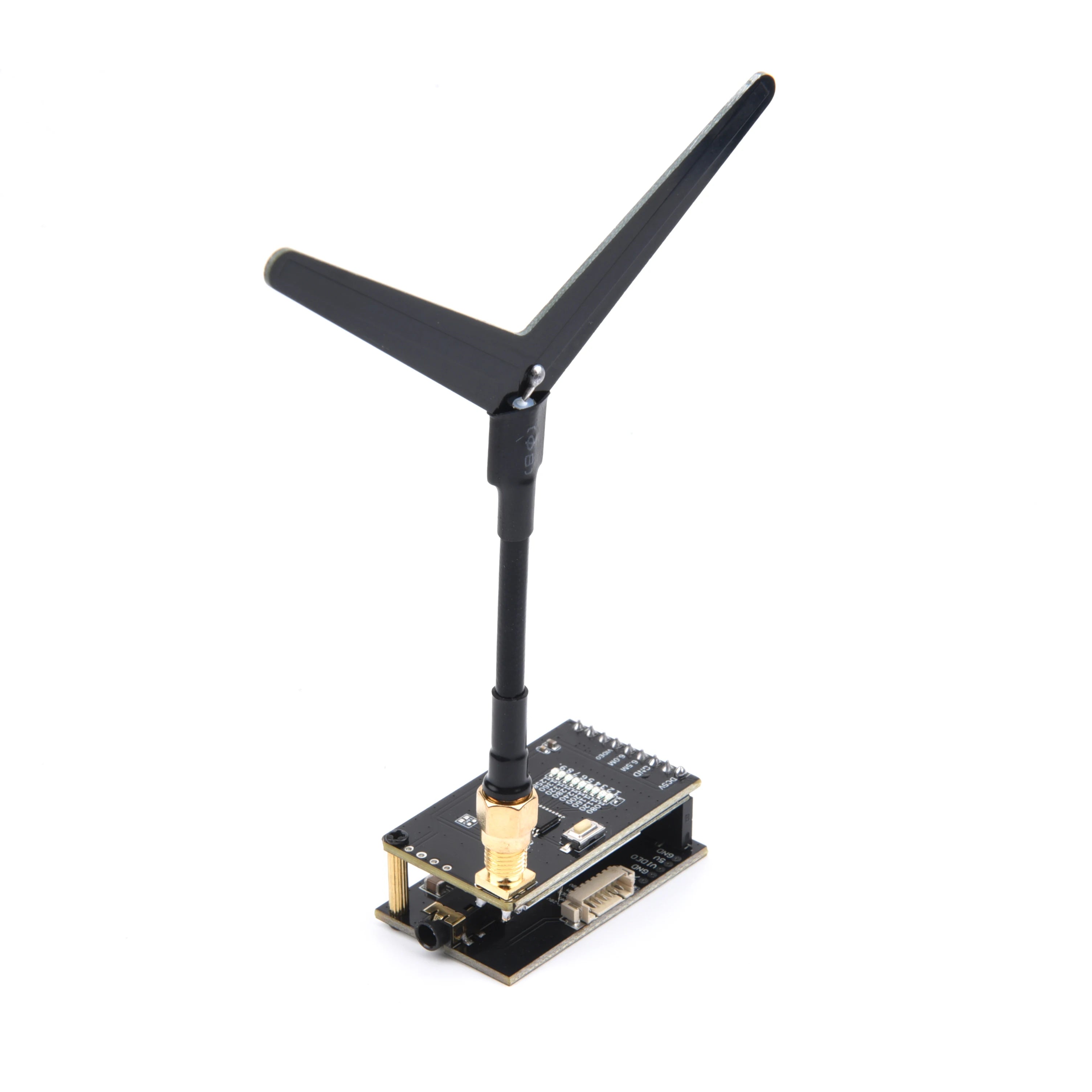 1.2G 0.1mW/25mW/200mW/800mW VTX & VRX, default is 0.1mW when the power is on .