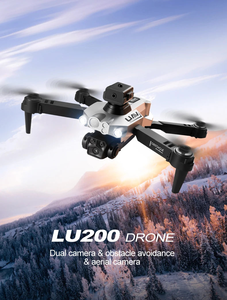 LU200 Drone - 8K GPS Professional Aerial Photography WIFI Optical Flow Localization Four-way Obstacle Avoidance Quadcopter 20 LU200 Drone, drone dual camera & obstacle avoidance & aerial camera u