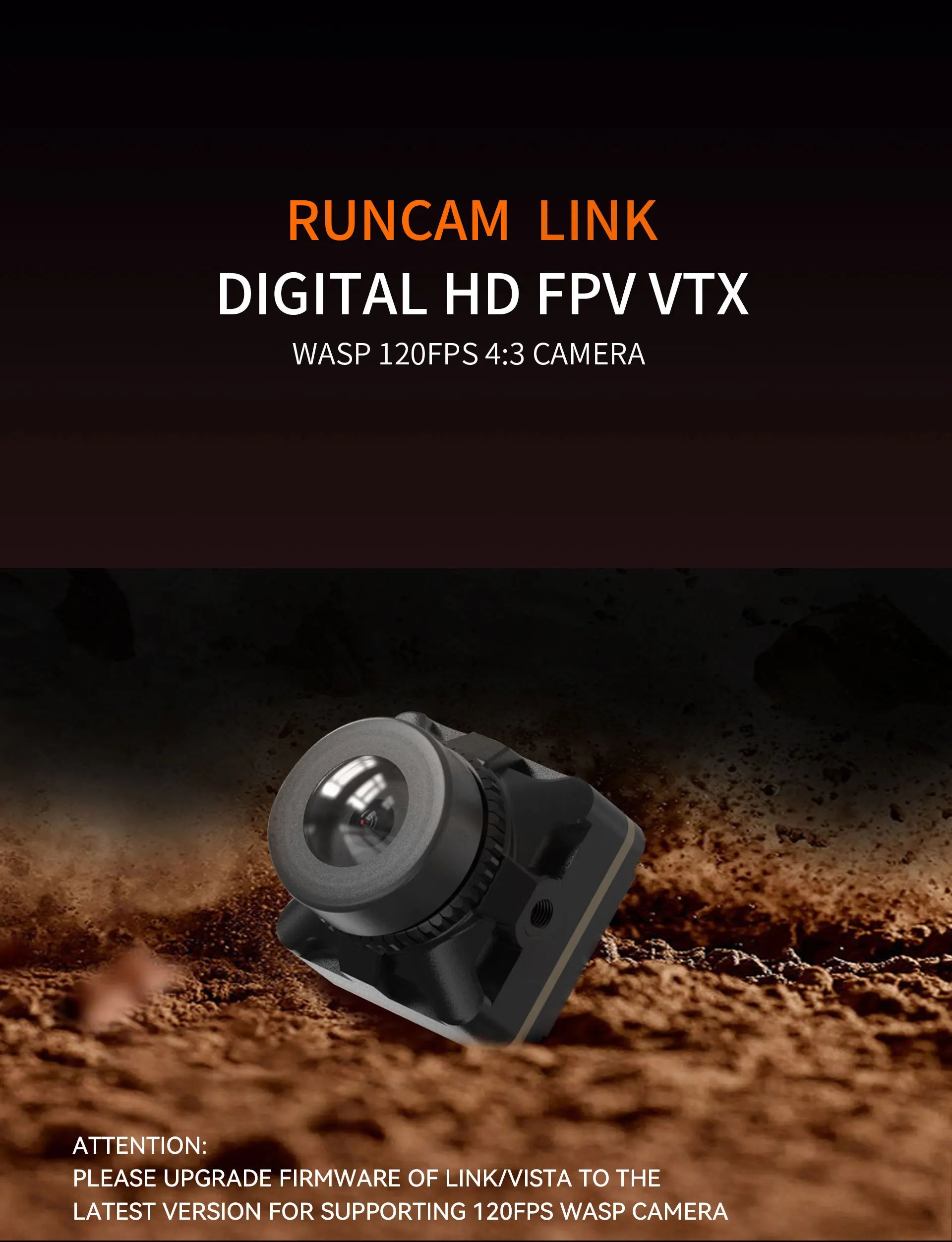 RunCam Link Wasp - Digital FPV VTX 120FPS 4:3 Camera DJI HD System 13 RunCam Link Wasp, RUNCAM LINK DIGITAL HD FPV VTX WASP 120FP